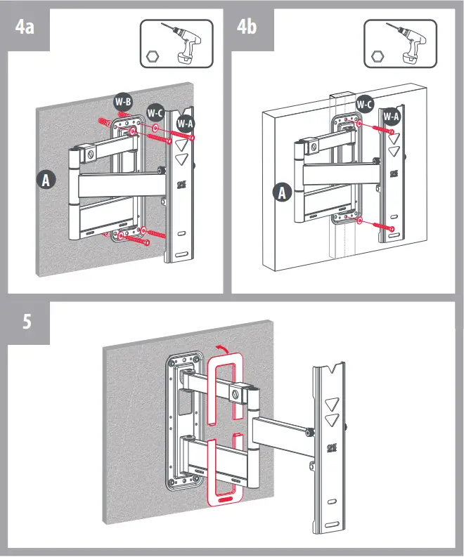 ONE FOR ALL WM5650 Full Motion TV Wall Mount - fig 4