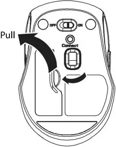 Installing the mouse batteries