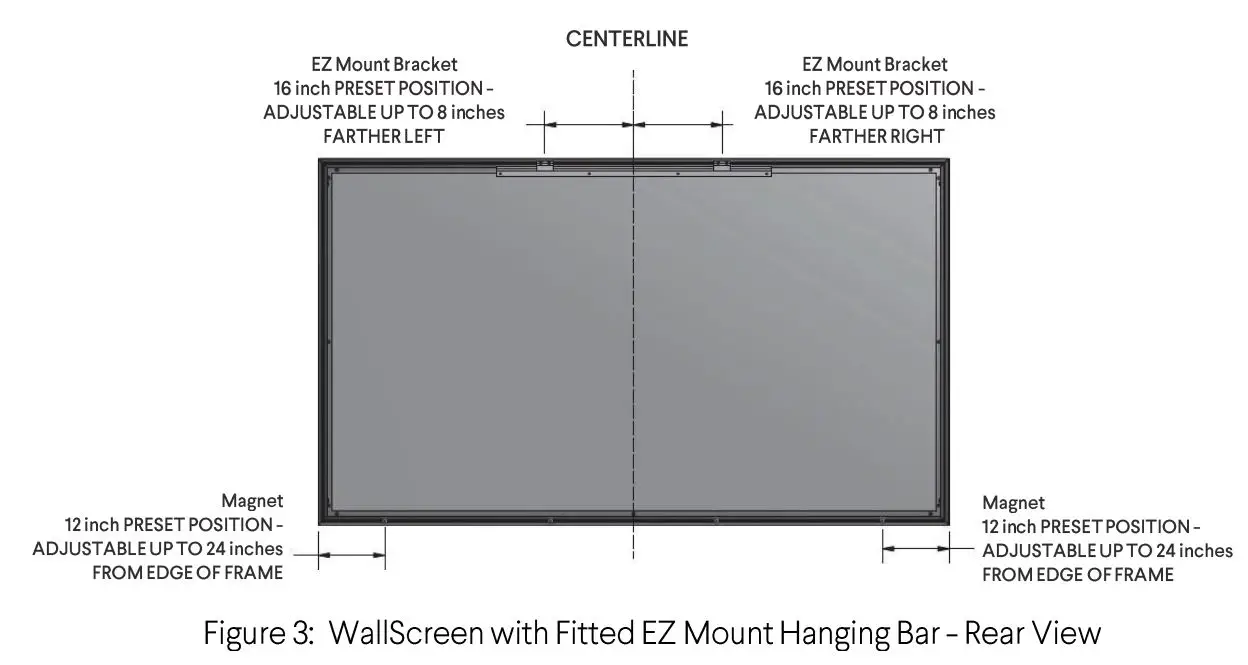 Stewart-WSDQ180HST13G4EZX Wallscreen Deluxe Fixed Frame Snap Screens Owner's Manual - Fig 3
