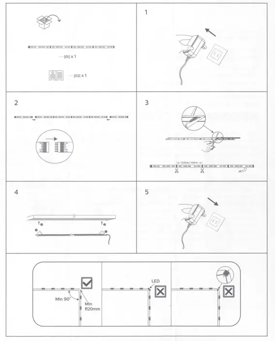 WiZ 348603571 Color LED Strip Extension FIG 4