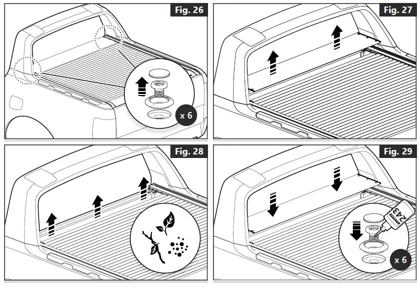 Mountain Top Top Aluminium Roll Cover Ford Ranger Wildtrak FIG 8