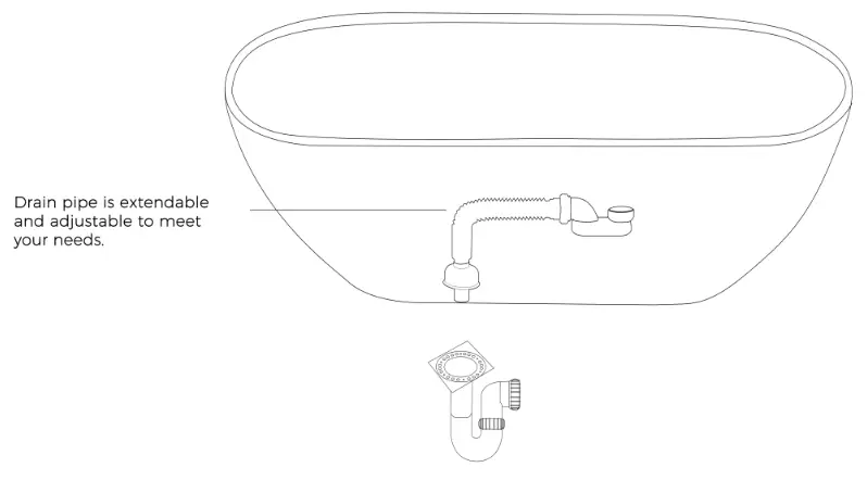 CLOVIS 20S01103-67 67 Inch Stone Resin Flatbottom Bathtub - Fig 2