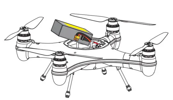 SwellPro Fishing Drone FD1 User Manual - Aircraft Battery Installation
