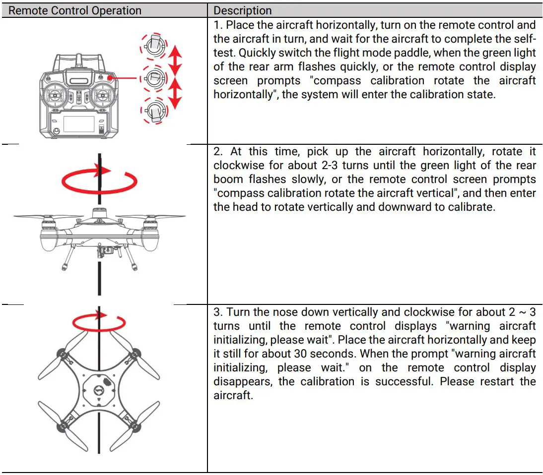 SwellPro Fishing Drone FD1 User Manual - How to calibrate
