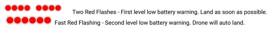 SwellPro Fishing Drone FD1 User Manual - Low battery warnings