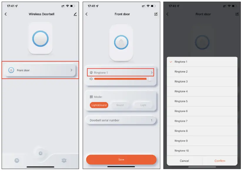 METZLER WiFi Door Chime - Ringtone changing