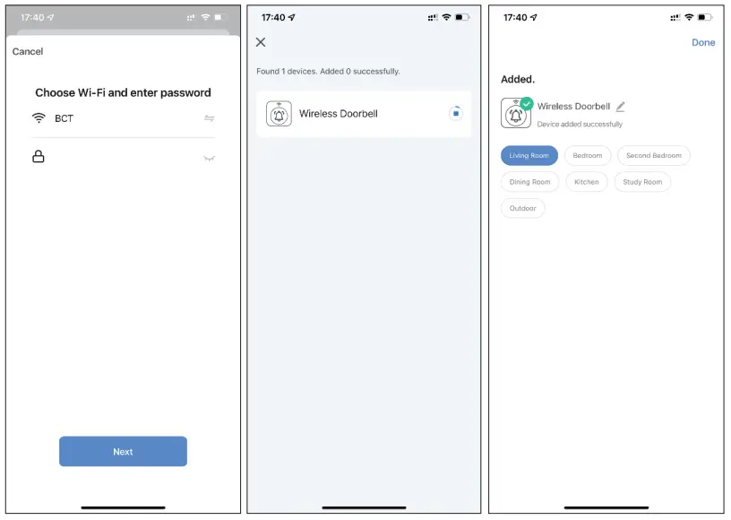 METZLER WiFi Door Chime - password
