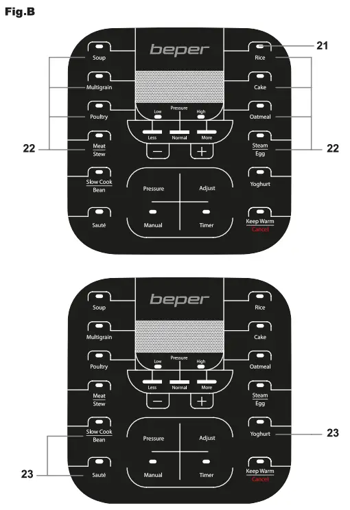 beper P101COS001 Pressure Multicooker - 2