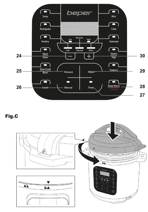 beper P101COS001 Pressure Multicooker - 3