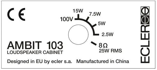 ecler eAMBIT103 Surface Mount Loudspeaker - fig