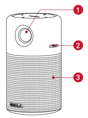 ANKER D4111 Nebula Capsule Projector - Front View