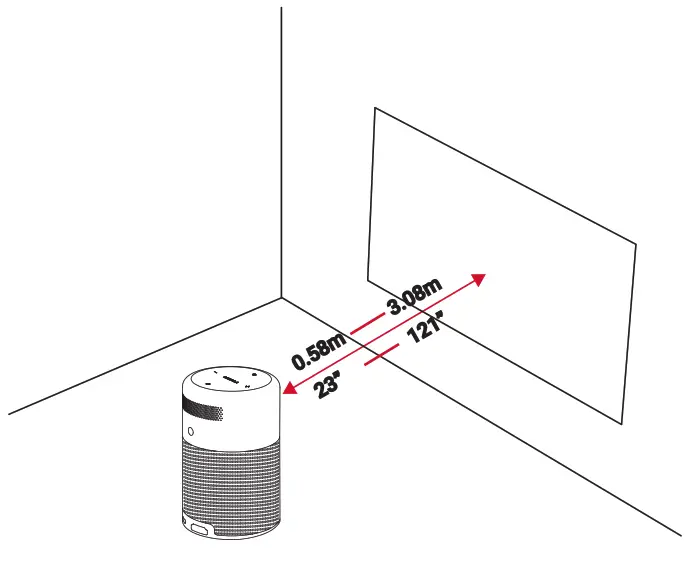 ANKER D4111 Nebula Capsule Projector - Placement