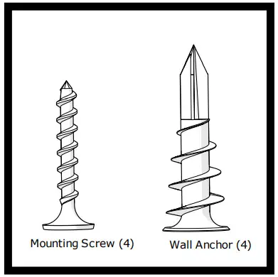 HEAT STORM Signature Series Radiant Glass Heater - Included Hardware