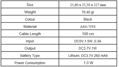 lifegoods LG975 Electric Toothbrush - Technical Data
