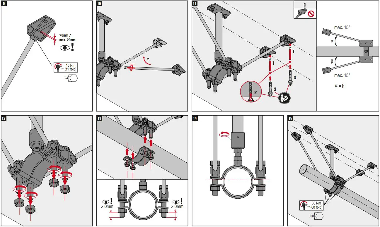 HILTI MFP-UM Fixed Points and Sliders Instruction Manual - Fig 9,15