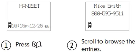 vtech CS6224 DECT 6.0 cordless telephone -entries
