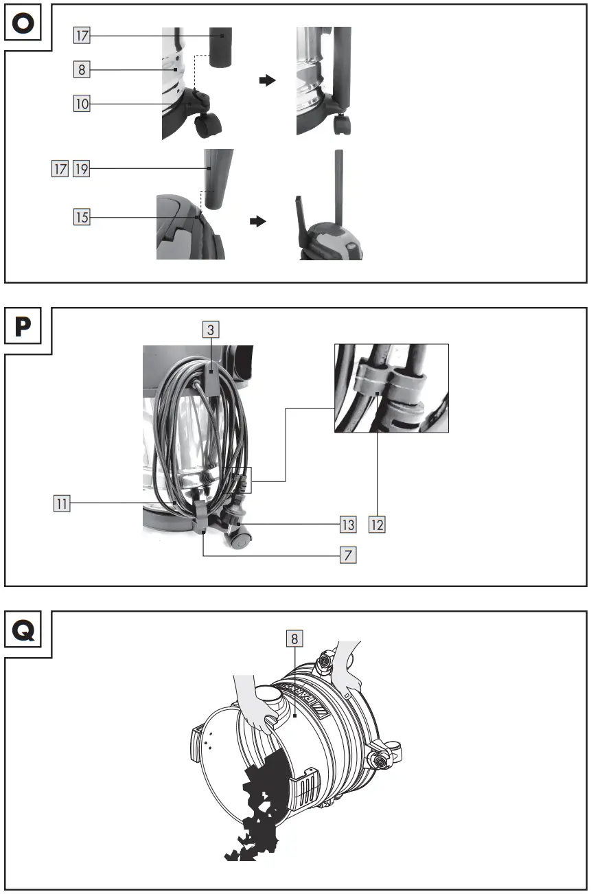 PARKSIDE PWD 12 B2 Wet And Dry Vacuum Cleaner - Figure 6