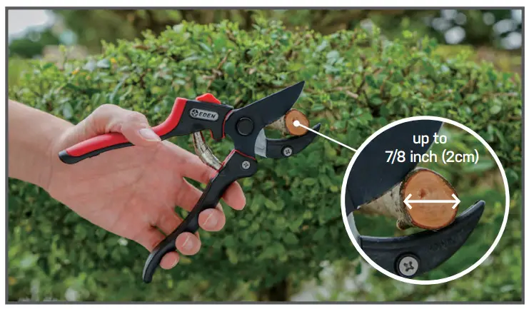 EDEN 39000EDAMZ Anvil Pruning Shears - cutting diameter