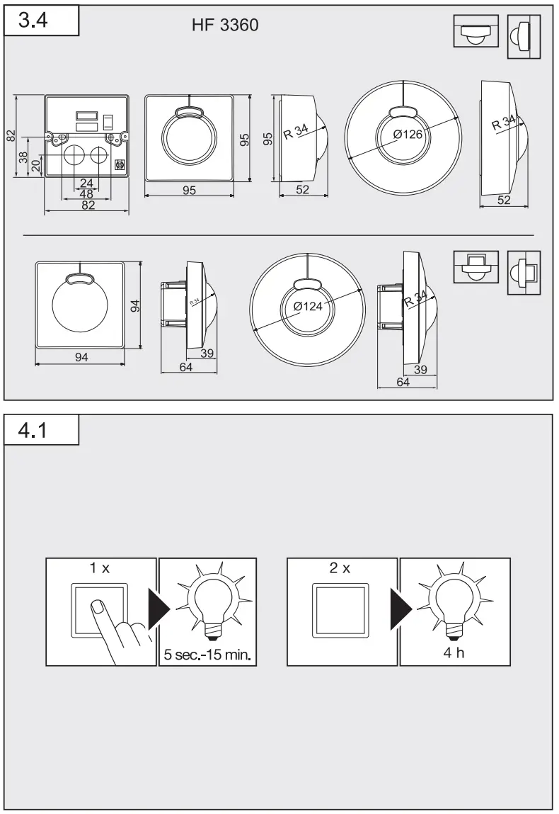 STEINEL HF 3360 PF Motion Detectors- fig3