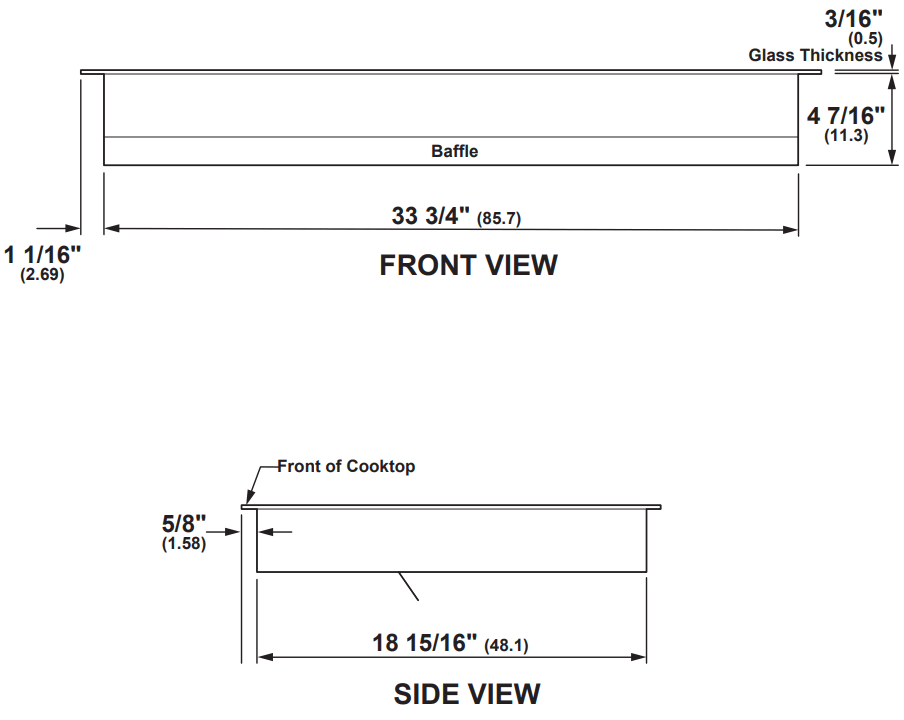 MONOGRAM ZHU36RDTBB 36 Inch Black Graphite Induction Cooktop - fig 1