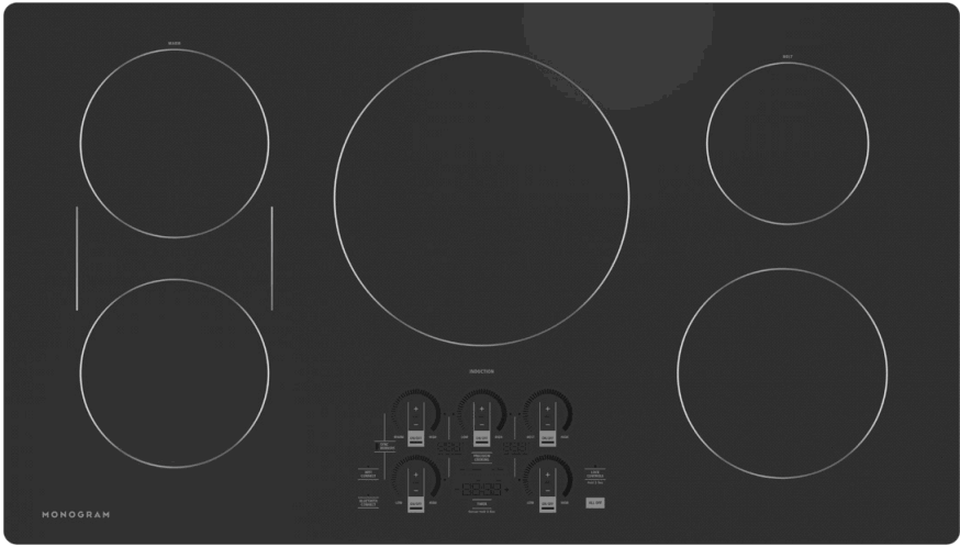 MONOGRAM ZHU36RDTBB 36 Inch Black Graphite Induction Cooktop