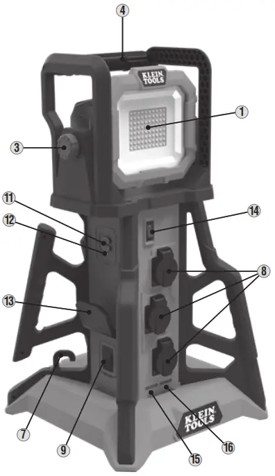 KLEIN TOOLS 29610 6 Outlet PowerHub 1 Lighting and Power Solution Surge Protector - 1