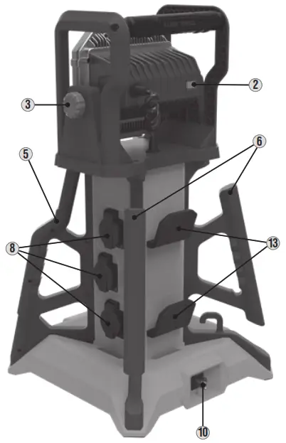 KLEIN TOOLS 29610 6 Outlet PowerHub 1 Lighting and Power Solution Surge Protector - 2