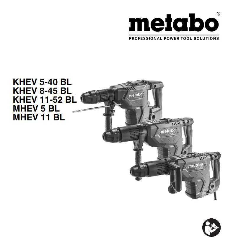 metabo KHEV 5-40 BL Combi Hammer Instruction Manual