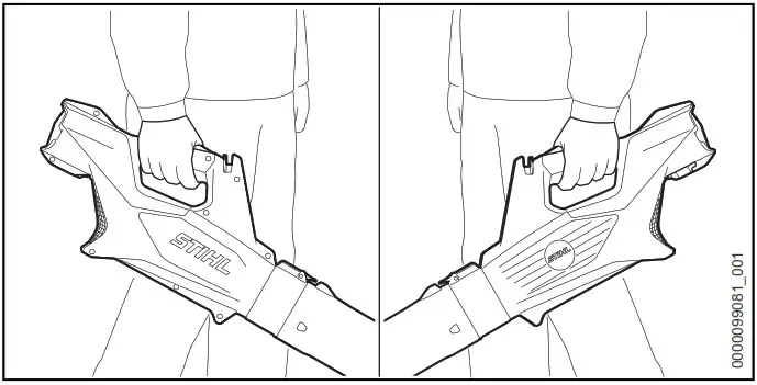 STIHL BGA 60 Cordless Blower - Operating the Blower