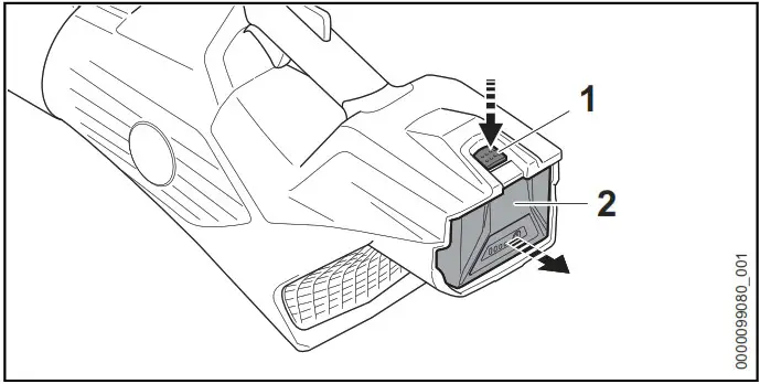 STIHL BGA 60 Cordless Blower - Removing 2