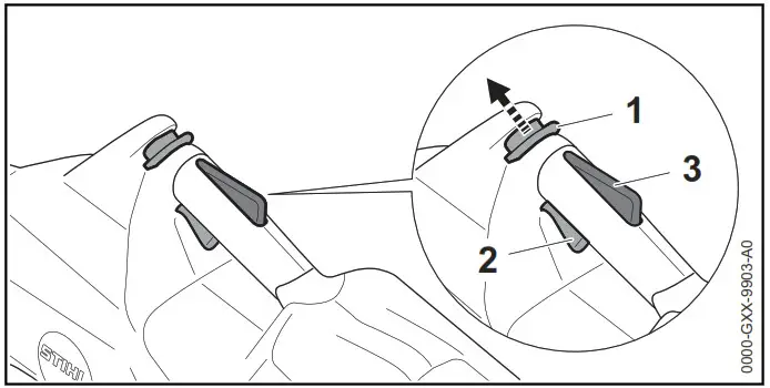 STIHL BGA 60 Cordless Blower - Switching the Blower