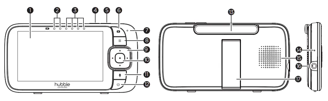 hubble HCTNPDVX 5 Inch Smart HD Dual Camera Baby Monitor with Motion - Fig1