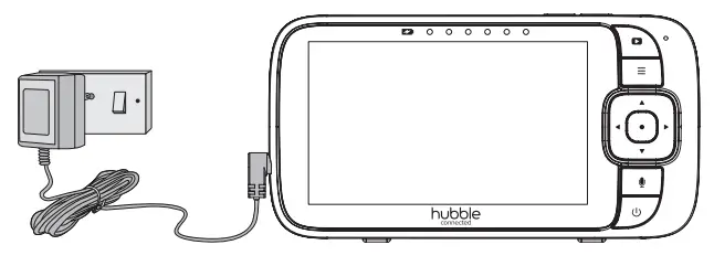 hubble HCTNPDVX 5 Inch Smart HD Dual Camera Baby Monitor with Motion - Power Supply