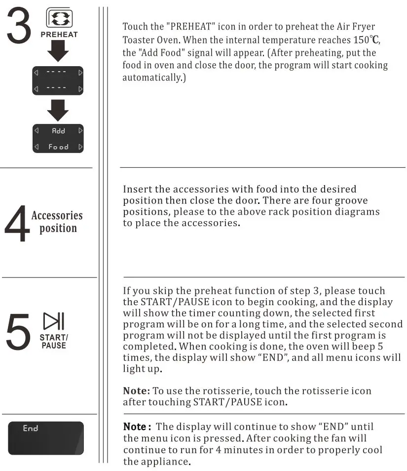 INNOTECK DS-5904 30L Digital Air Fryer With Toaster Oven Instruction Manual - Dual Cook
