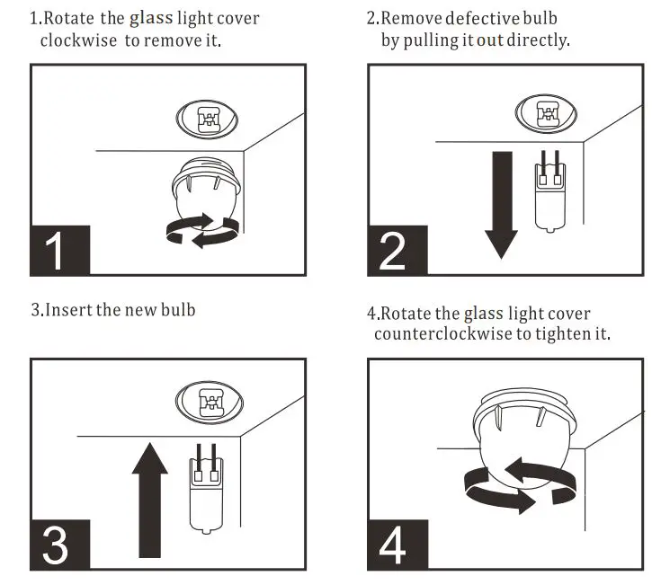 INNOTECK DS-5904 30L Digital Air Fryer With Toaster Oven Instruction Manual - Replacing the light