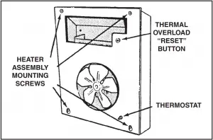 Remove heater assembly from housing