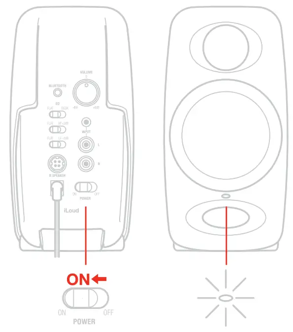 iLoud Micro Monitor - Switch ON the main