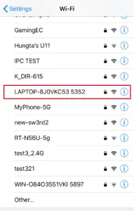 Mobile device connected