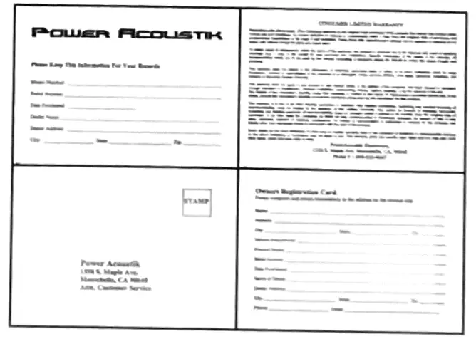 Power Acoustik PL-430HB-- CART