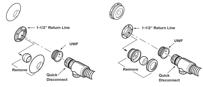Polaris 65 I65 Turbo Turtle Swimming Pool Pressure Cleaners - Install the Universal Wall Fitting 01