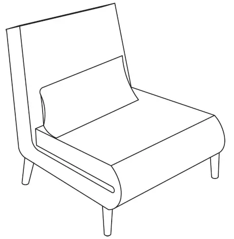 kogan OVSFBJPBK1A Ovela Jepson Convertible Lounge Chair and Bed