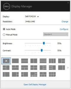Quick Settings Dialog