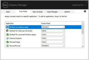 Assigning Preset Modes