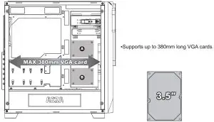 AZZA Inferno 310 Mid Tower Case-- Cards