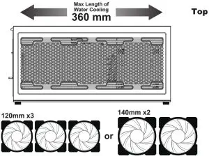 AZZA Inferno 310 Mid Tower Case-- Top