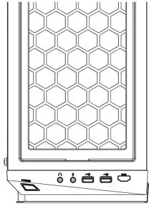 AZZA Inferno 310 Mid Tower Case-- control