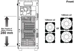 AZZA Inferno 310 Mid Tower Case-- front