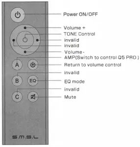 SMSL-Q5-pro-Digital-Amplifier-2-50W-USB-Coaxial-Optical-with-Remote-Control-Remote-Controller