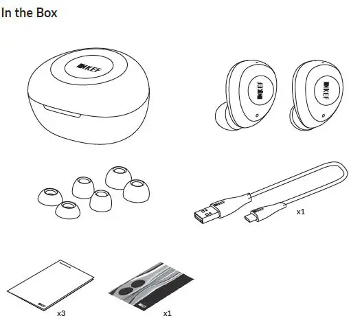 KEF Mu3 Noise Cancelling True Wireless Earphones User Manual fig1