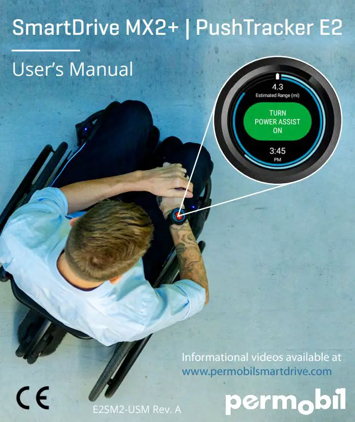 permobil SmartDrive MX2+ with Push Tracker User Manual